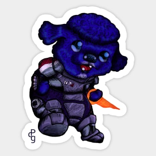 Poodle Shepard Sticker